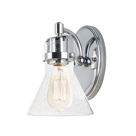 Maxim Lighting Seafarer 1-Light Wall Sconce With Bulb, Polished Chrome 26111CDPC/BUL